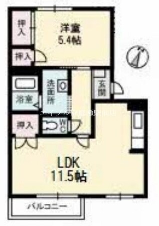 フレグランス福島　Ｄ棟の物件間取画像